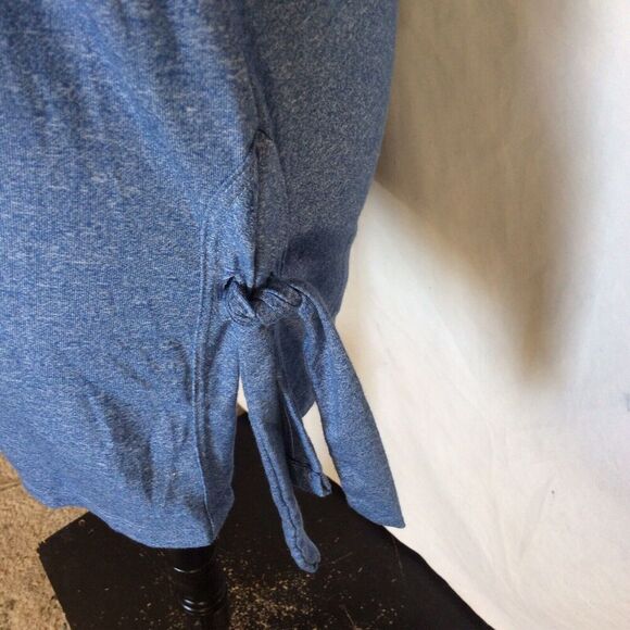 Soft Surroundings Blouse Size XS 2-4 Blue Tie The Knot Tunic Long Sleeve Yoga - Picture 5 of 12